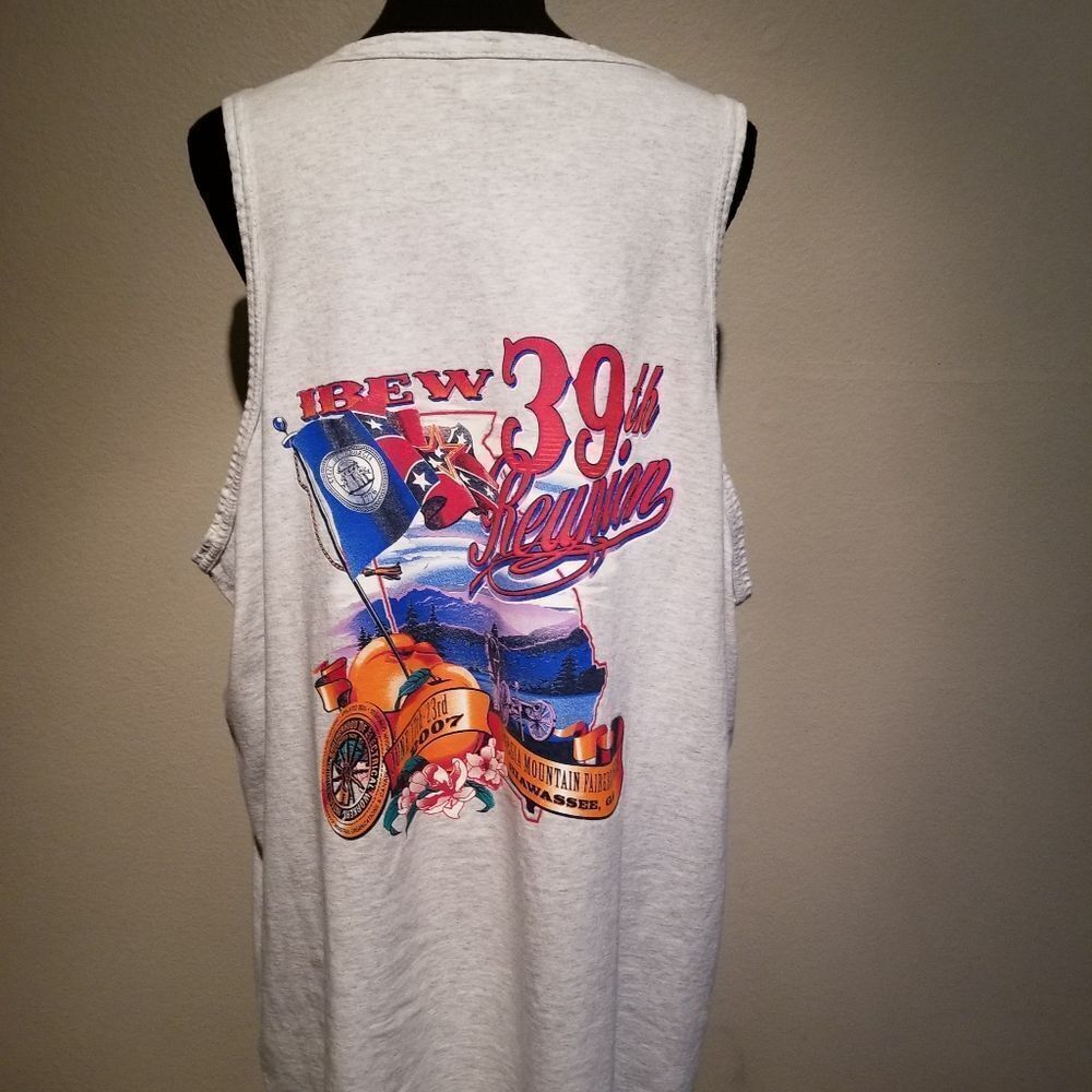 IBEW TANK TOP 39TH REUNION USA MADE 2XL. B18